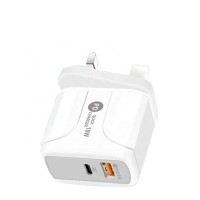 New Arrival EU UK US Plug PD 18W QC 3.0 Charger Type C USB C Wall Charger