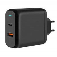 USB PD wall charger Type C port 60W 12V 3A multiport home charger with KC