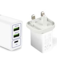 SIPU high quality fast charging QC3.0 18W PD PLUG  type c pd uk wall charger type-c fast us wall charger for smart phone