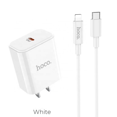 HOCO Hotseller 2020 3C C71 PD 3.0 Charger Set Type-C to Ltn Fast Wall Adapter New Chargers 2020